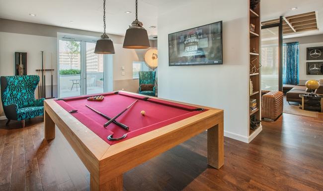 Enjoy our resident-only features a pool table in a room